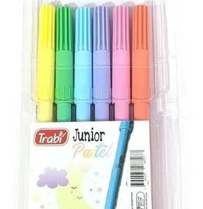 Marcadores Trabi x6 colores pastel