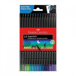Lapices Faber Castell supersoft x15 colores tonos fríos