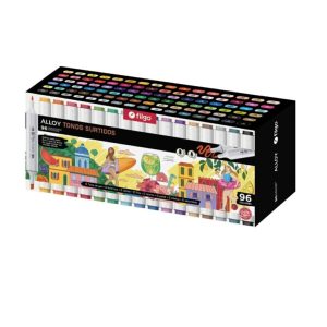 Marcadores Filgo Alloy Artístico Doble Punta De Tonos X96 Surtidos