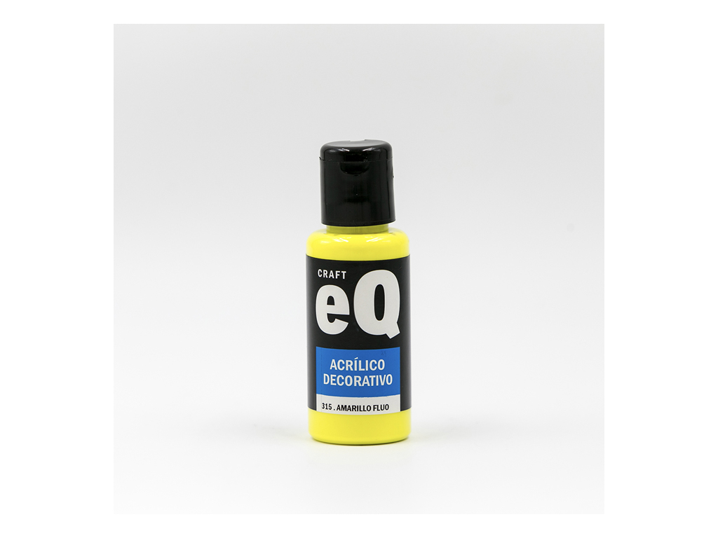 Acrílico EQ x 50 cc color amarillo fluo (315)