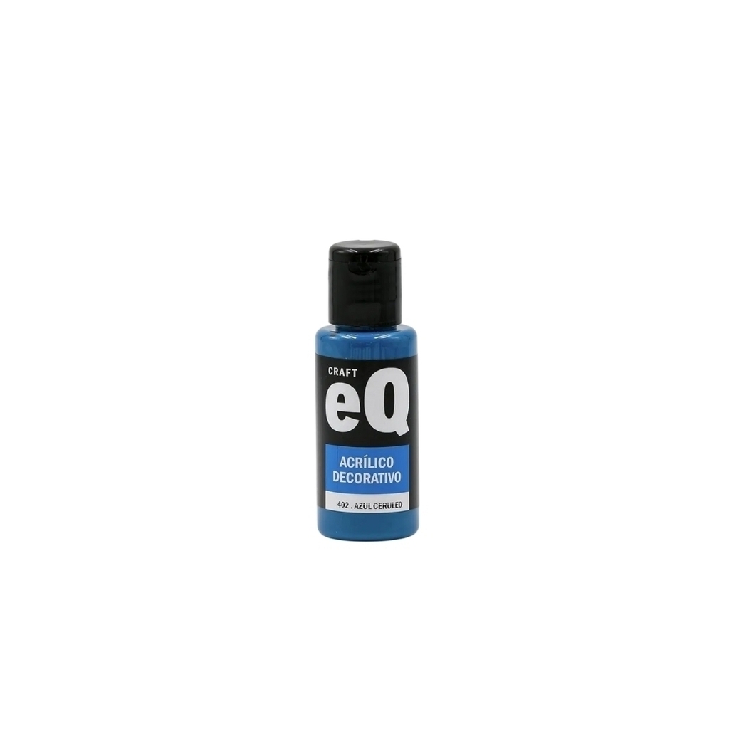 Acrílico EQ x 50 cc color azul ceruleo (402)
