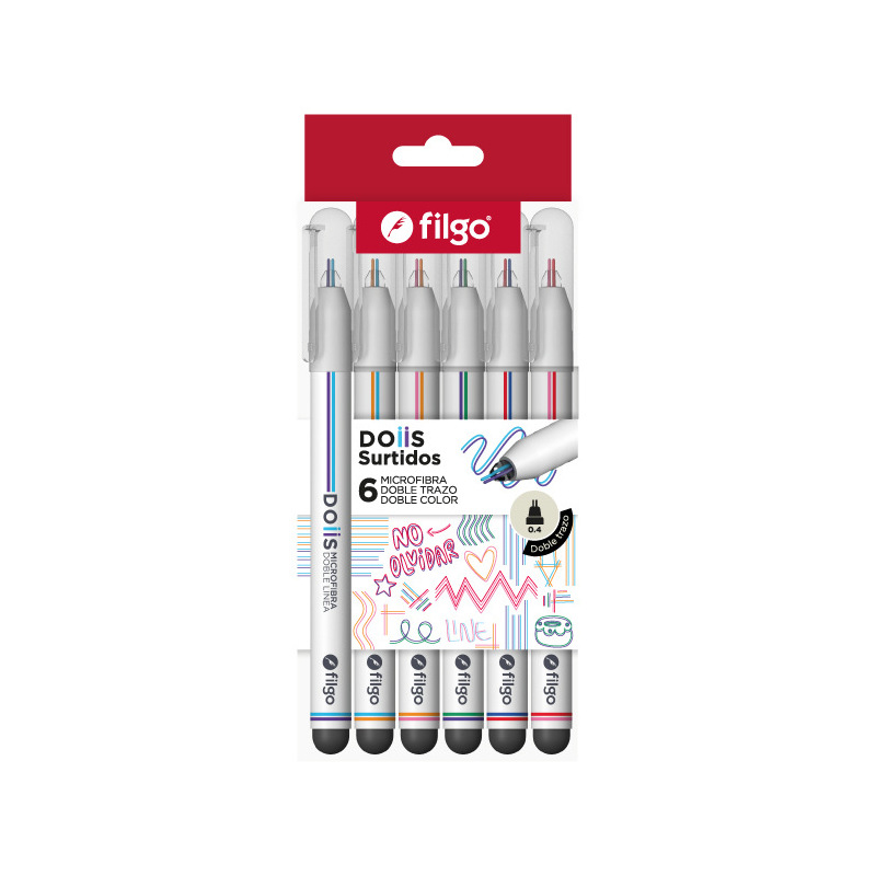Microfibra doble linea Filgo x6