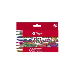 marcadores Filgo metalizados x8 colores