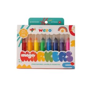 Marcadores lavables gigantes Wero mega markers x8 ART