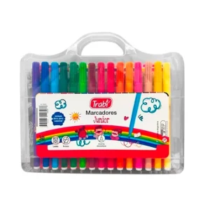 Valija Trabi marcadores Junior X 30 Colores + Libro para pintar