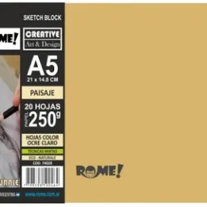 Cuaderno para dibujo Sketch block Rome eco nature 250g