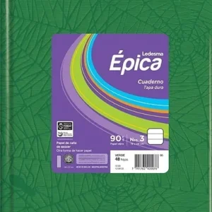 Cuaderno tapa dura Epica n3 x48 hojas rayadas