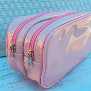 Cartuchera doble pastel rosa