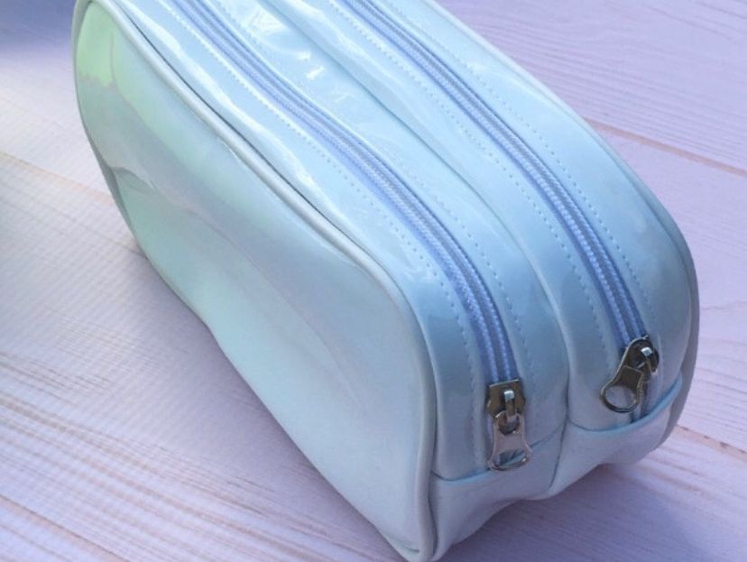 Cartuchera doble pastel celeste