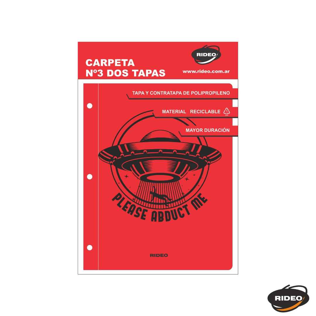 Carpeta Rideo N°3 Dos tapas PP Aliens