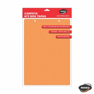 Carpeta Rideo N°5 Dos tapas pp line naranja