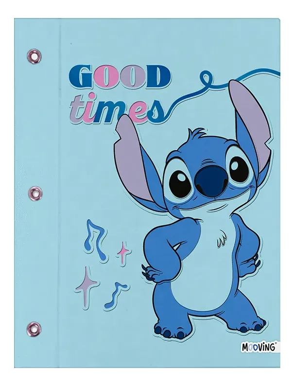 Carpeta Mooving N°3 Dos Tapas Stitch celeste