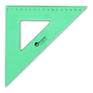 Escuadra 45º X 25 cm Pizzini acrílico verde