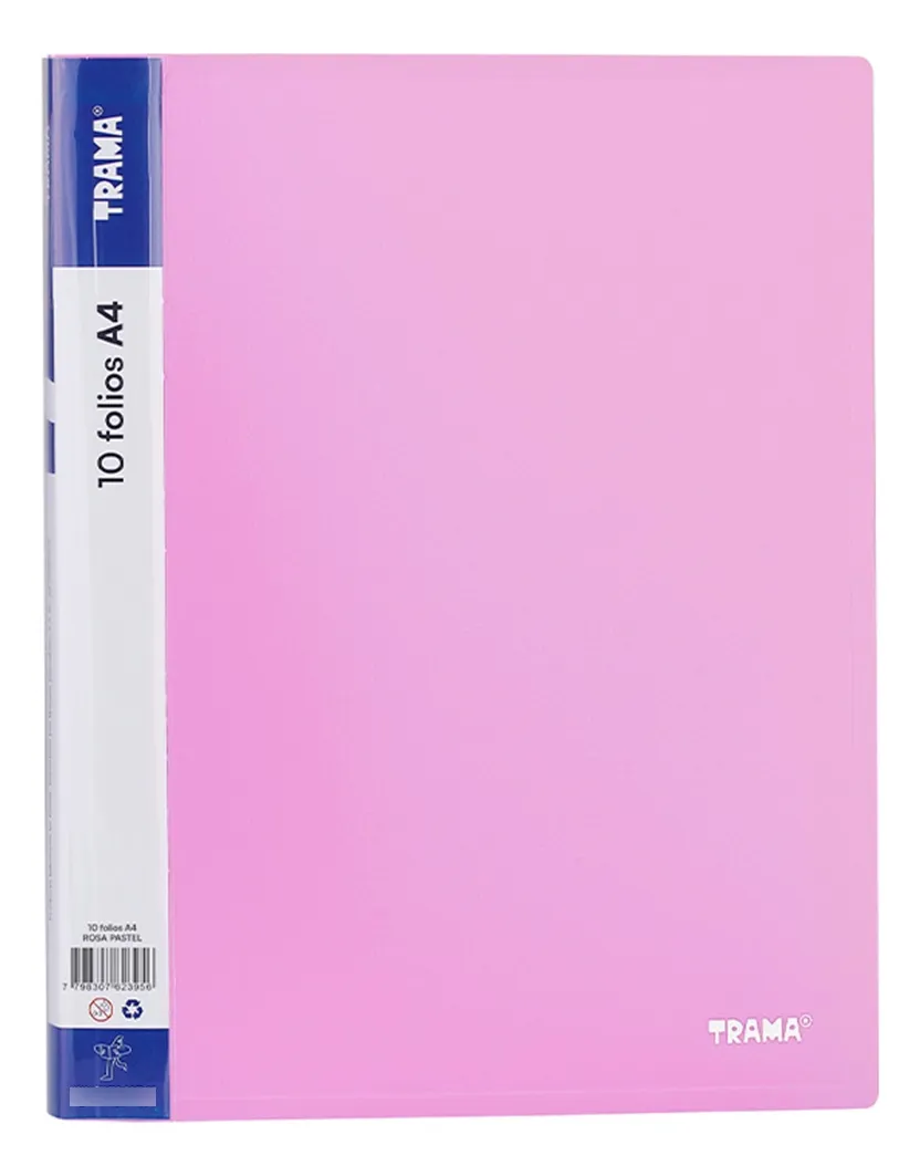Carpeta Trama A4 Con 10 Folios fucsia
