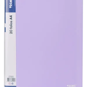Carpeta Trama A4 Con 20 Folios lila pastel