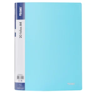 Carpeta Trama A4 Con 20 Folios celeste