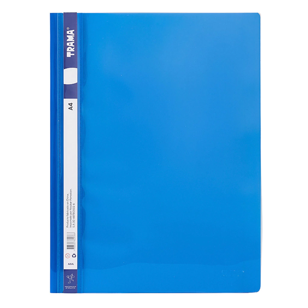 Carpeta Trama A4 tapa cristal color azul
