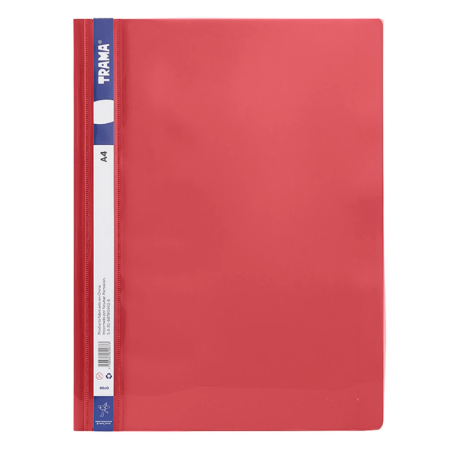 Carpeta Trama A4 tapa cristal color rojo