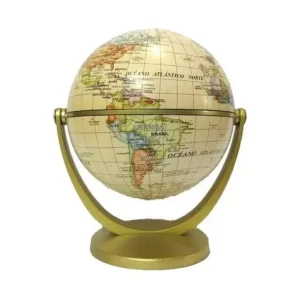 Globo terraqueo 10 cm base de plástico multigiro sepia 107A