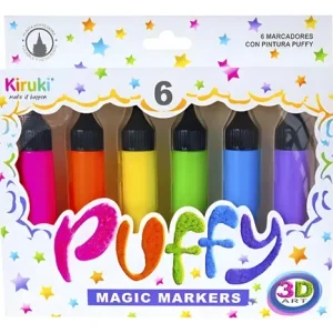 Marcadores Puffy Kiruki x 6 Colores Magic