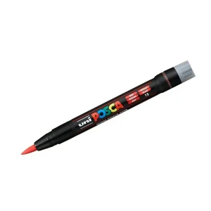 Marcador Posca Punta Pincel rojo Uni PCF-350
