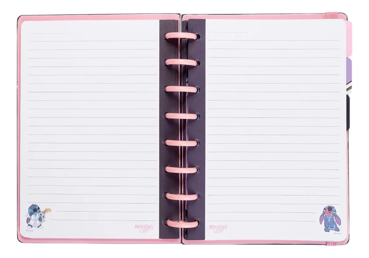 Cuaderno Mooving Loop Discos A5 Stitch - Imagen 3