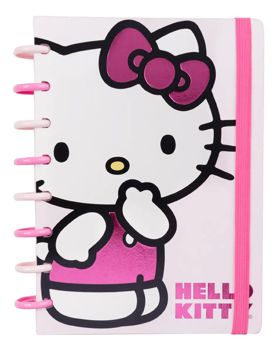 Cuaderno Mooving Loop Discos A5 Hello Kitty