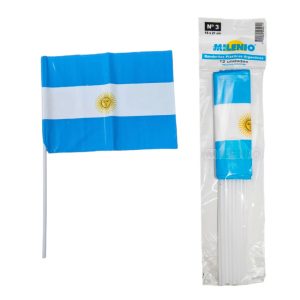 Banderitas Plásticas Argentinas n3 Pack x 12 u