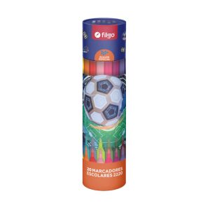 20 marcadores escolares Filgo Pinto 2220 Fantasy Futbol Azul