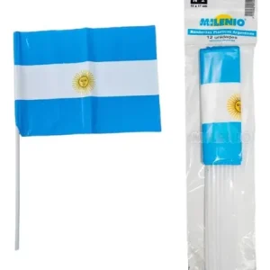 Banderitas Plásticas Argentinas n2 Pack x 12 u