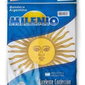 Bandera Argentina Milenio Reforzada con sol 90×144 Cm