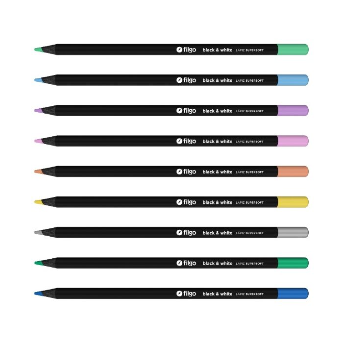 Lapices supersoft Black & White Filgo x18 colores - Imagen 2