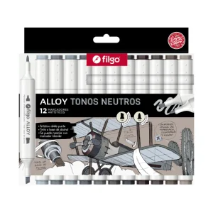 Marcadores Artísticos Filgo Alloy Tonos neutros x12