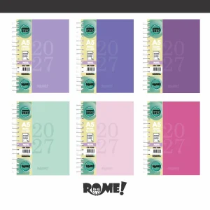 Agenda A5 Rome pastel semana a la vista 2027