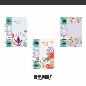 Agenda A5 Rome lavanda semana a la vista 2027
