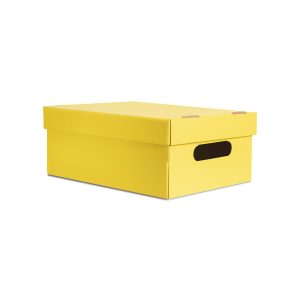 Caja mediana lisa amarilla