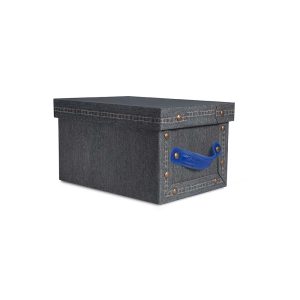 Caja chica con boton diseño Blue jean