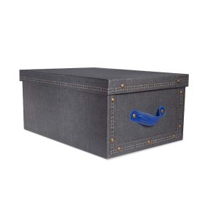 Caja grande con boton diseño blue jean