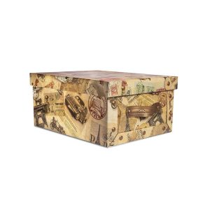 Caja mediana con boton diseño vintage