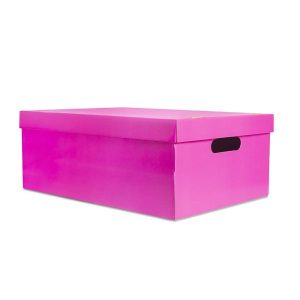 Caja mediana lisa fucsia