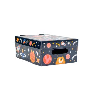 Caja chica plastificada diseño planetas